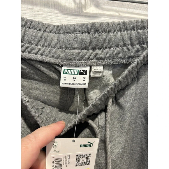 Puma Classics Gray Logo 8 Inch Shorts Baby Mens Size Medium‎ Casual Athletic NWT - Picture 7 of 7